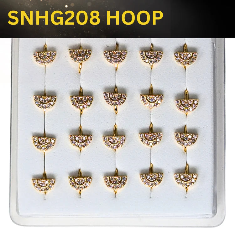 SNHG 208 DESING STONE GOLD ( HOOP) 20PCS