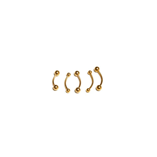 GME36 GOLD PLATING METAL EYEBROW 36PCS