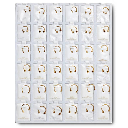 GMH36 GOLD PLATING METAL HORSESHOE 36PCS