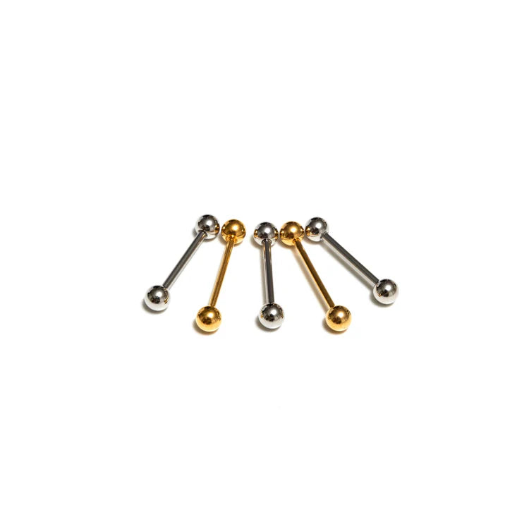 PTR36 GOLD PLATING & RHODIUM METAL TONGUE RING 36PCS