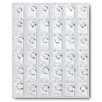 RMH36 RHODIUM METAL HORSESHOE 36PCS