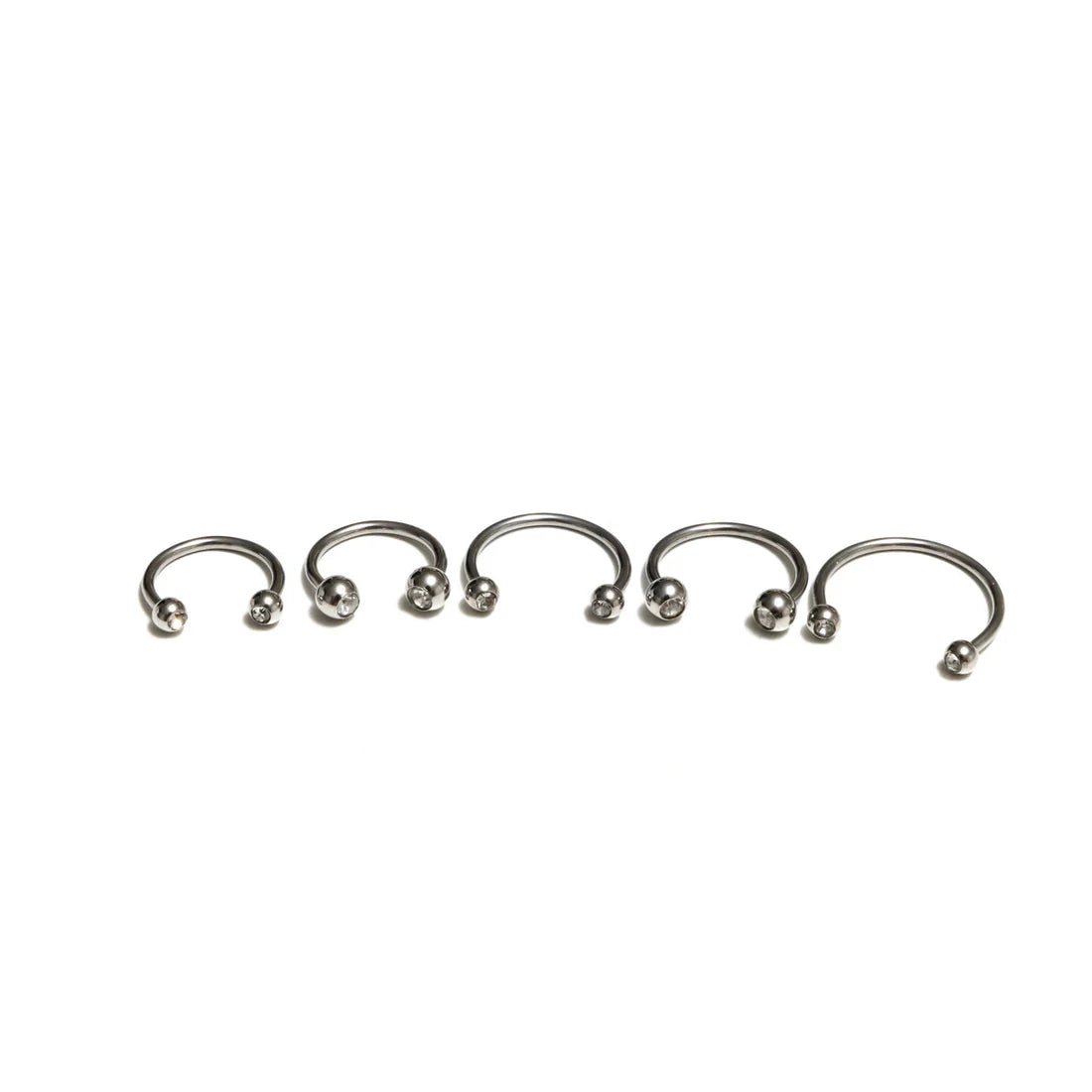 RMH36 RHODIUM METAL HORSESHOE 36PCS