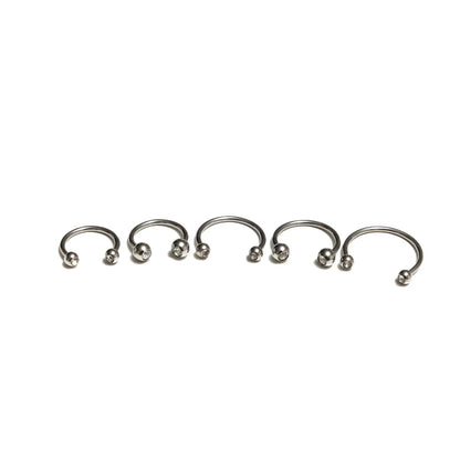 RMH36 RHODIUM METAL HORSESHOE 36PCS