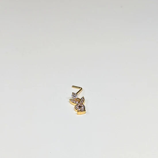 SCLG 105 DANGLE DESING STONE GOLD ( L PIN) 15PCS