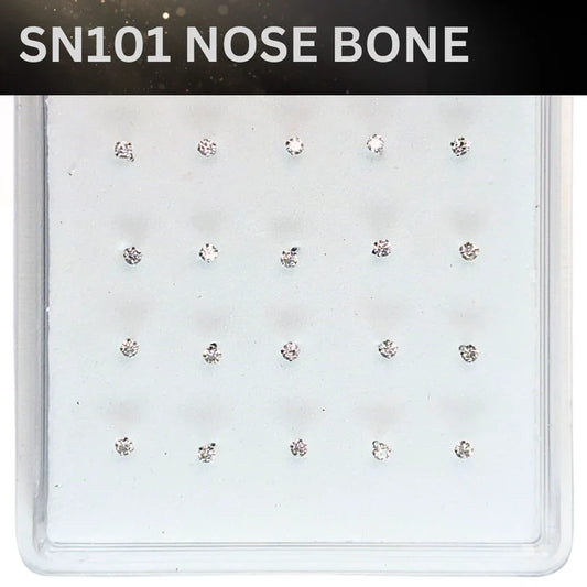 SN101 1.7MM STONE SILVER ( NOSE BONE) 20pcs