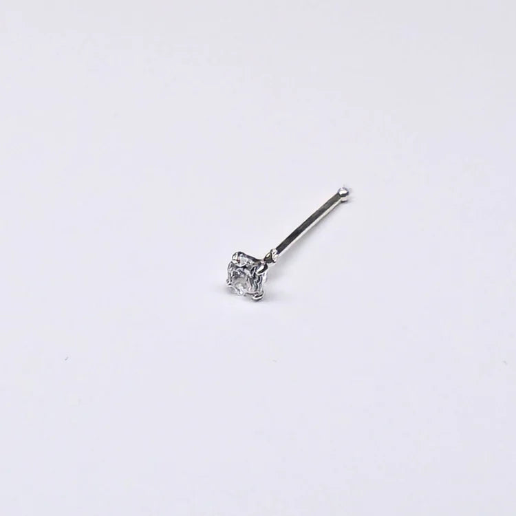 SN102 2.0MM STONE SILVER ( NOSE BONE) 20pcs