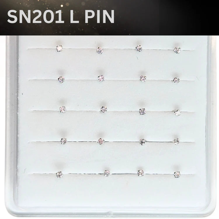 SN201 1.7MM STONE SILVER ( L PIN ) 20pcs