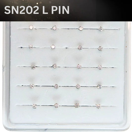 SN202 2.0MM STONE SILVER ( L PIN ) 20pcs