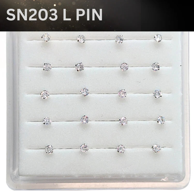 SN203 2.5MM STONE SILVER ( L PIN )