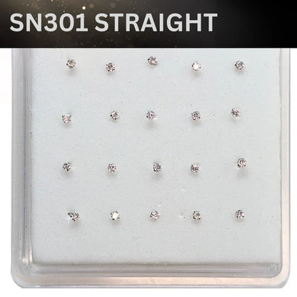 SN301 1.7MM STONE SILVER ( STRAIGHT ) 20pcs