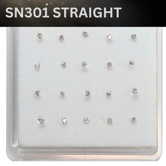 SN301 1.7MM STONE SILVER ( STRAIGHT ) 20pcs