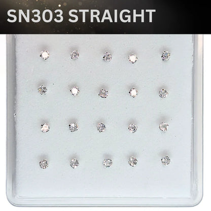 SN303 2.5MM STONE SILVER ( STRAIGHT ) 20pcs