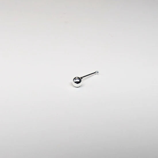 SN501 2.0MM-3.0MM SILVER BALL ( NOSE BONE ) 20pcs