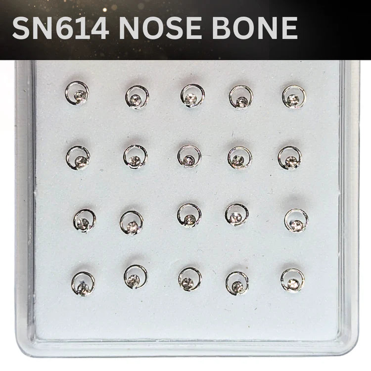 SNG614 W/STONE GOLD (NOSE BONE) 20pcs