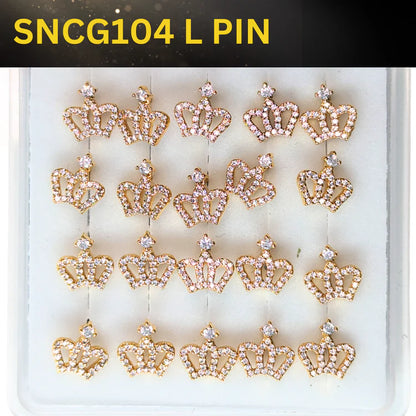 SNCG104 CROWN STONE GOLD (L PIN) 20pcs