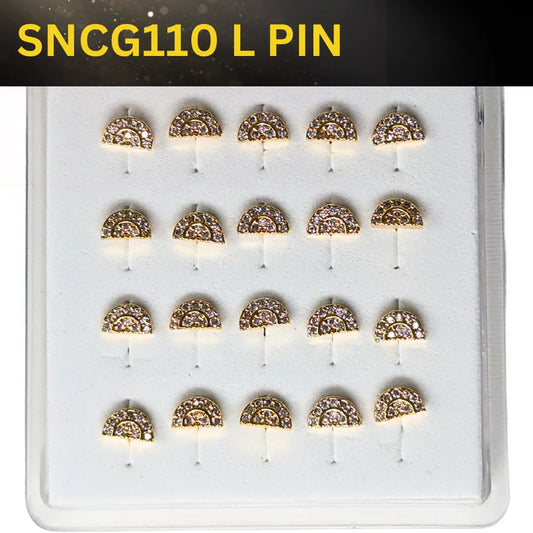 SNCG 110 DESIGN STONE GOLD ( L PIN ) 20PCS