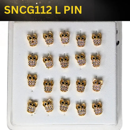 SNCG 112 DESIGN STONE GOLD ( L PIN ) 20PCS