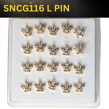 SNCG 116 DESIGN STONE GOLD ( L PIN ) 20PCS