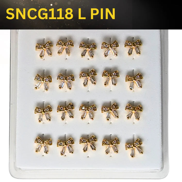 SNCG 118 DESIGN STONE GOLD ( L PIN ) 20PCS