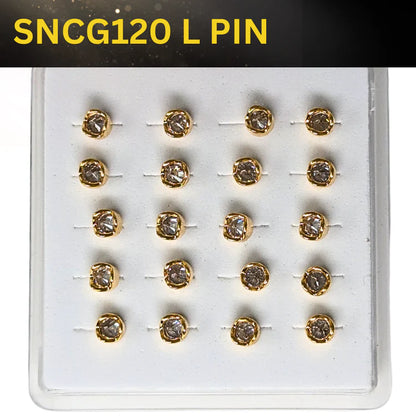 SNCG 120 DESIGN STONE GOLD ( L PIN ) 20PCS