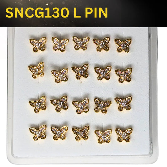 SNCG 130 DESIGN STONE GOLD ( L PIN ) 20PCS