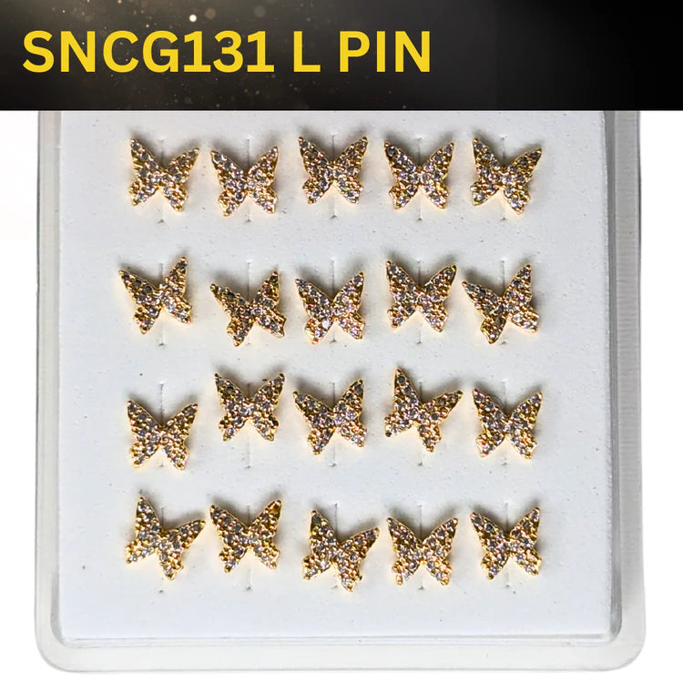 SNCG 131 DESIGN STONE GOLD ( L PIN ) 20PCS