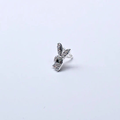 SNCS103 RABBIT STONE SILVER (L PIN ) 20pcs