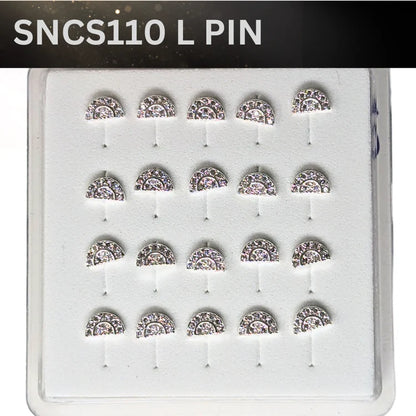 SNCS 110 DESIGN STONE SILVER ( L PIN ) 20PCS