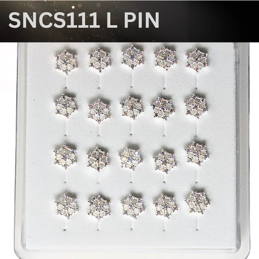 SNCS 111 DESIGN STONE SILVER ( L PIN ) 20PCS