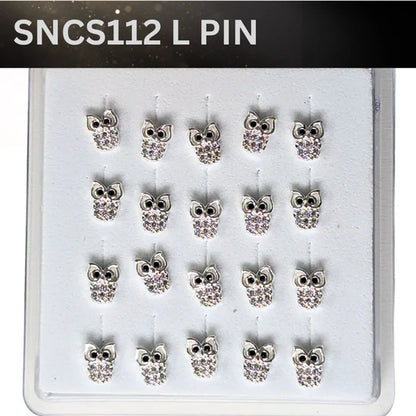 SNCS 112 DESIGN STONE SILVER ( L PIN ) 20PCS