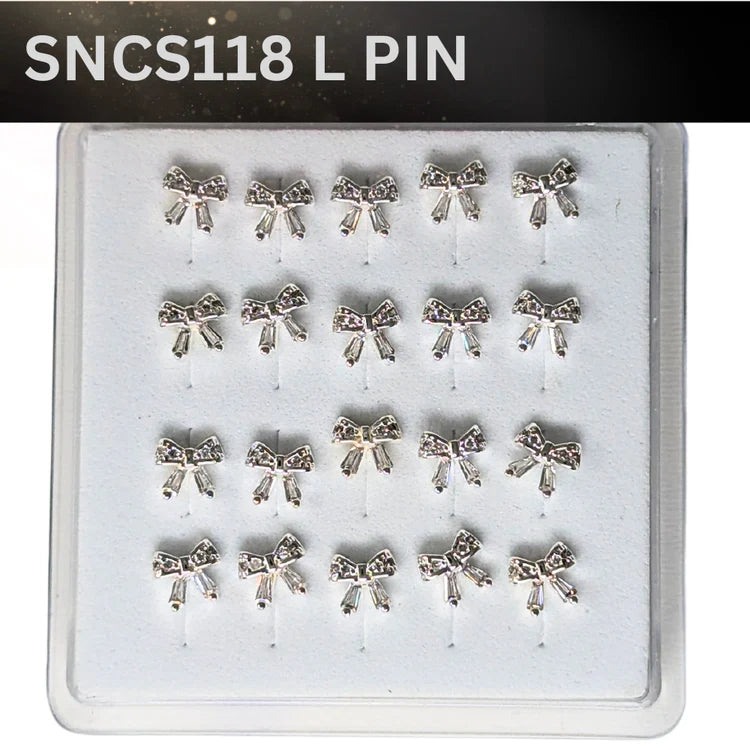 SNCS 118 DESIGN STONE SILVER ( L PIN ) 20PCS