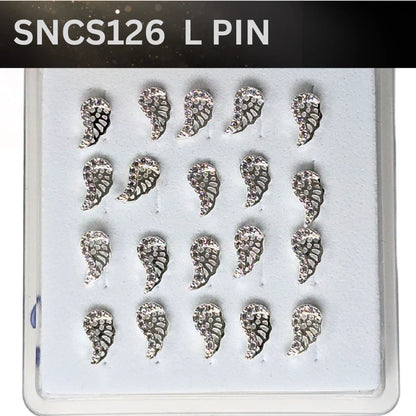 SNCS 126 DESIGN STONE SILVER ( L PIN ) 20PCS