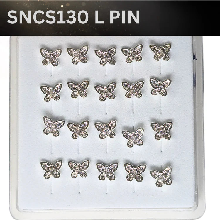 SNCS 130 DESIGN STONE SILVER ( L PIN ) 20PCS