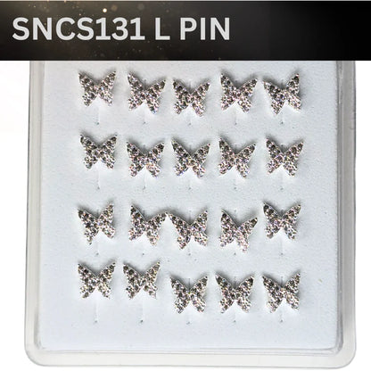 SNCS 131 DESIGN STONE SILVER ( L PIN ) 20PCS