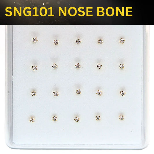 SNG101 1.7MM STONE GOLD ( NOSE BONE) 20pcs