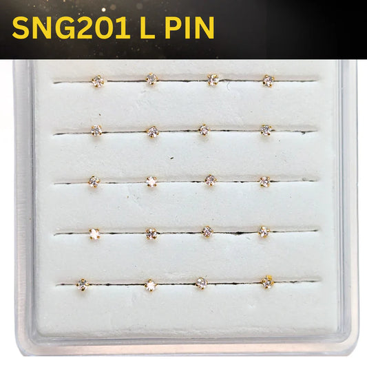 SNG201 1.7MM STONE GOLD ( L PIN ) 20pcs