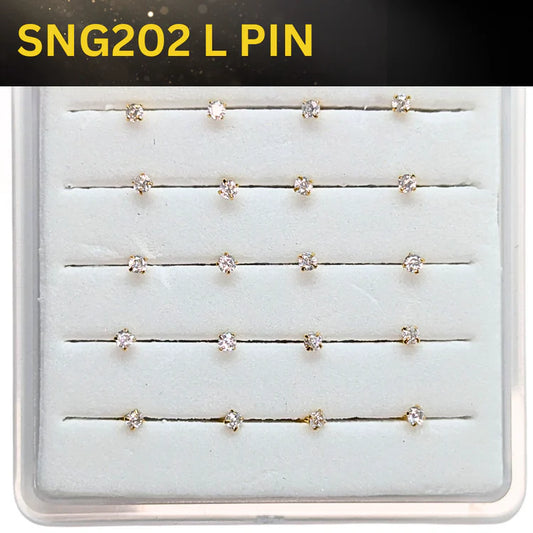 SNG202 2.0MM STONE GOLD ( L PIN ) 20pcs