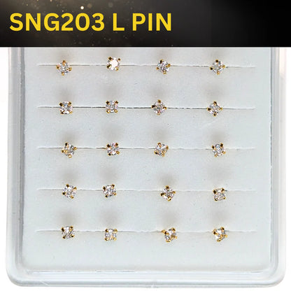 SNG203 2.5MM STONE GOLD ( L PIN )