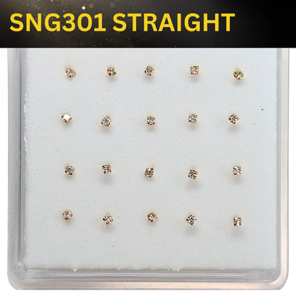 SNG301 1.7MM STONE GOLD ( STRAIGHT ) 20pcs