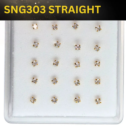 SNG303 2.5MM STONE GOLD ( STRAIGHT ) 20pcs