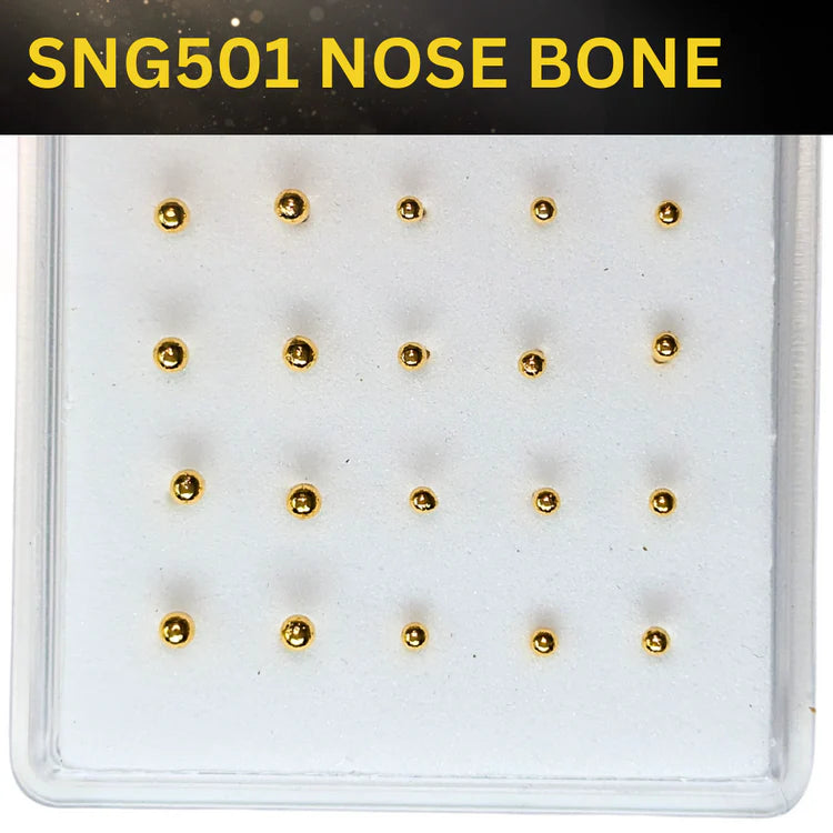 SNG501 2.0MM-3.0MM GOLD BALL ( NOSE BONE ) 20pcs