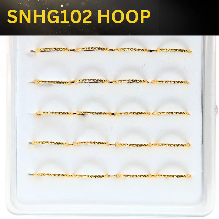 SNHG102 TEXTURED HOOP GOLD (HOOP) 20pcs