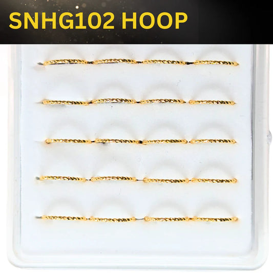 SNHG102 TEXTURED HOOP GOLD (HOOP) 20pcs