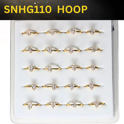 SNHG 110 3.0MM MARQUISE CUBIC GOLD (HOOP) 20 PCS