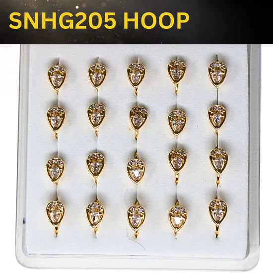 SNHG 205 DESING STONE GOLD ( HOOP) 20PCS