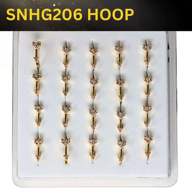 SNHG 206 DESING STONE GOLD ( HOOP) 20PCS