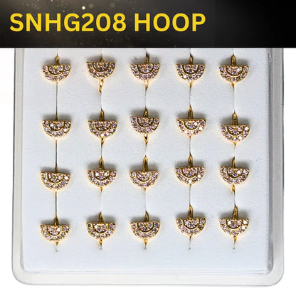 SNHG 208 DESING STONE GOLD ( HOOP) 20PCS