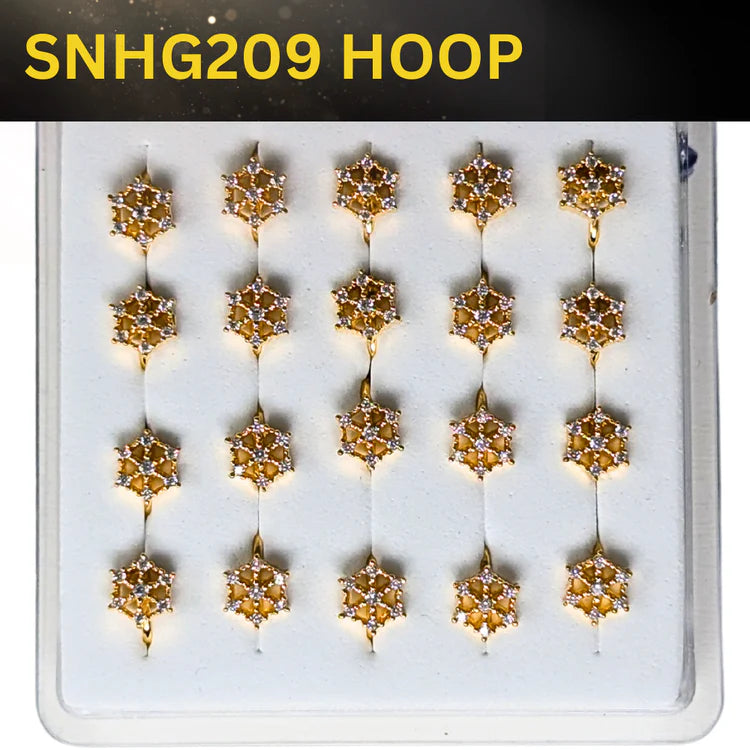 SNHG 209 DESING STONE GOLD ( HOOP) 20PCS