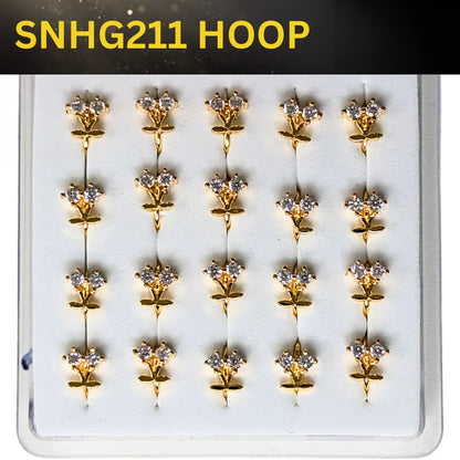 SNHG 211 DESING STONE GOLD ( HOOP) 20PCS