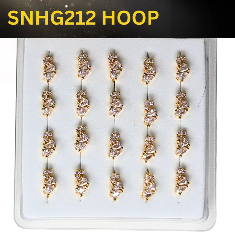 SNHG 212 DESING STONE GOLD ( HOOP) 20PCS